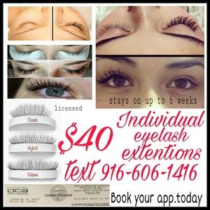 Semi permanent individual eyelash extentions